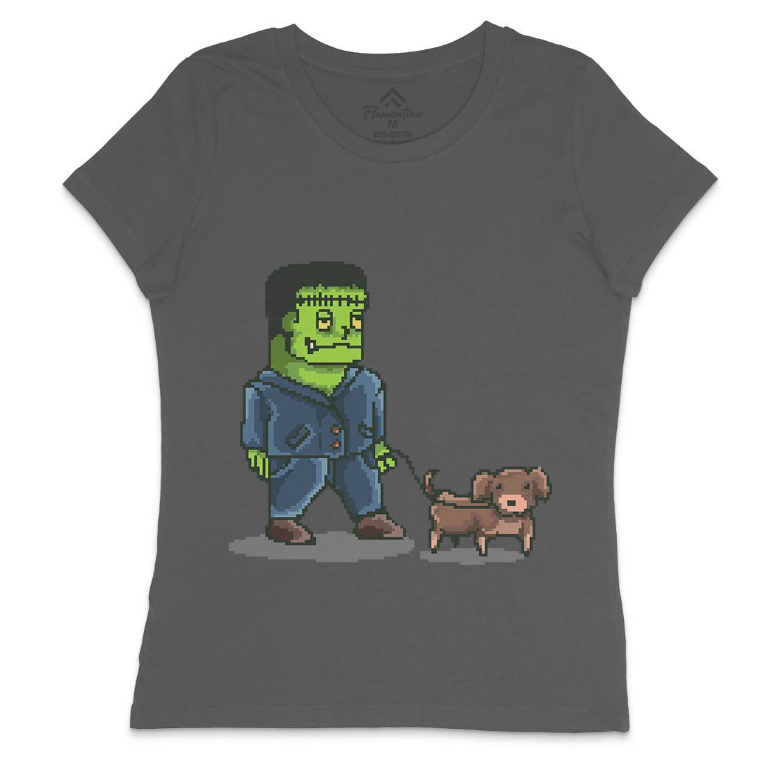 Franken Dog Womens Crew Neck T-Shirt Food B898