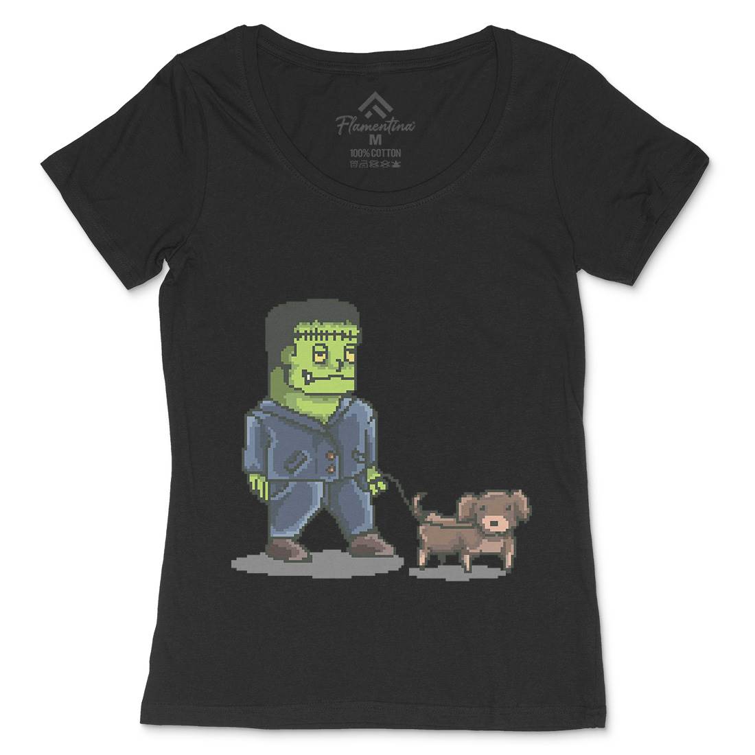 Franken Dog Womens Scoop Neck T-Shirt Food B898