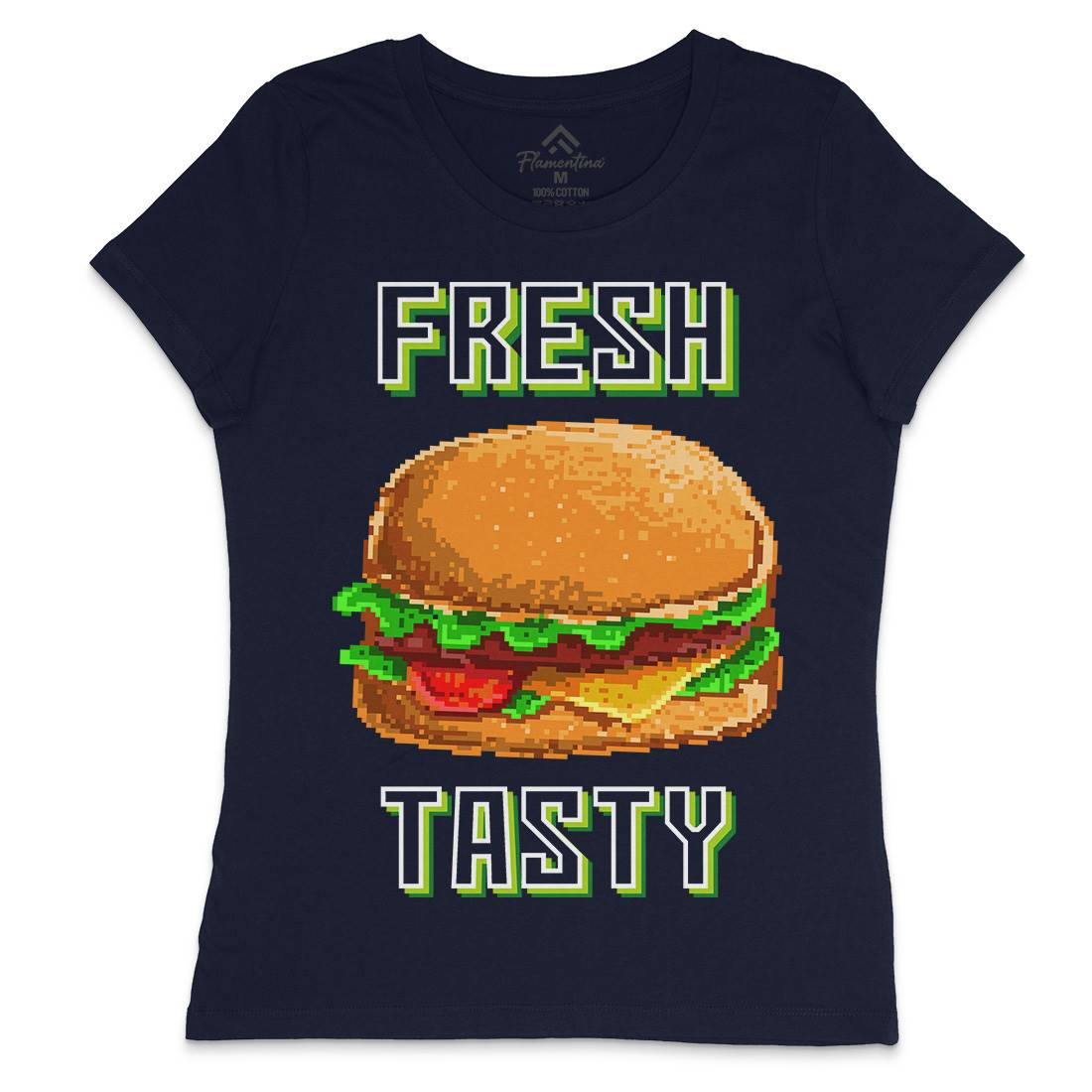 Fresh And Tasty Womens Crew Neck T-Shirt Food B899