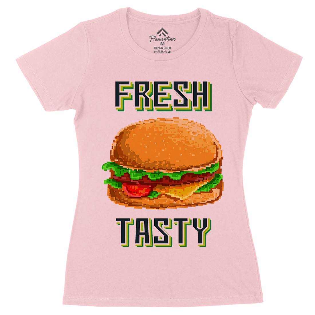 Fresh And Tasty Womens Organic Crew Neck T-Shirt Food B899