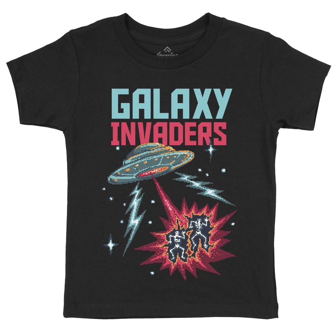 Invaders Kids Organic Crew Neck T-Shirt Space B900