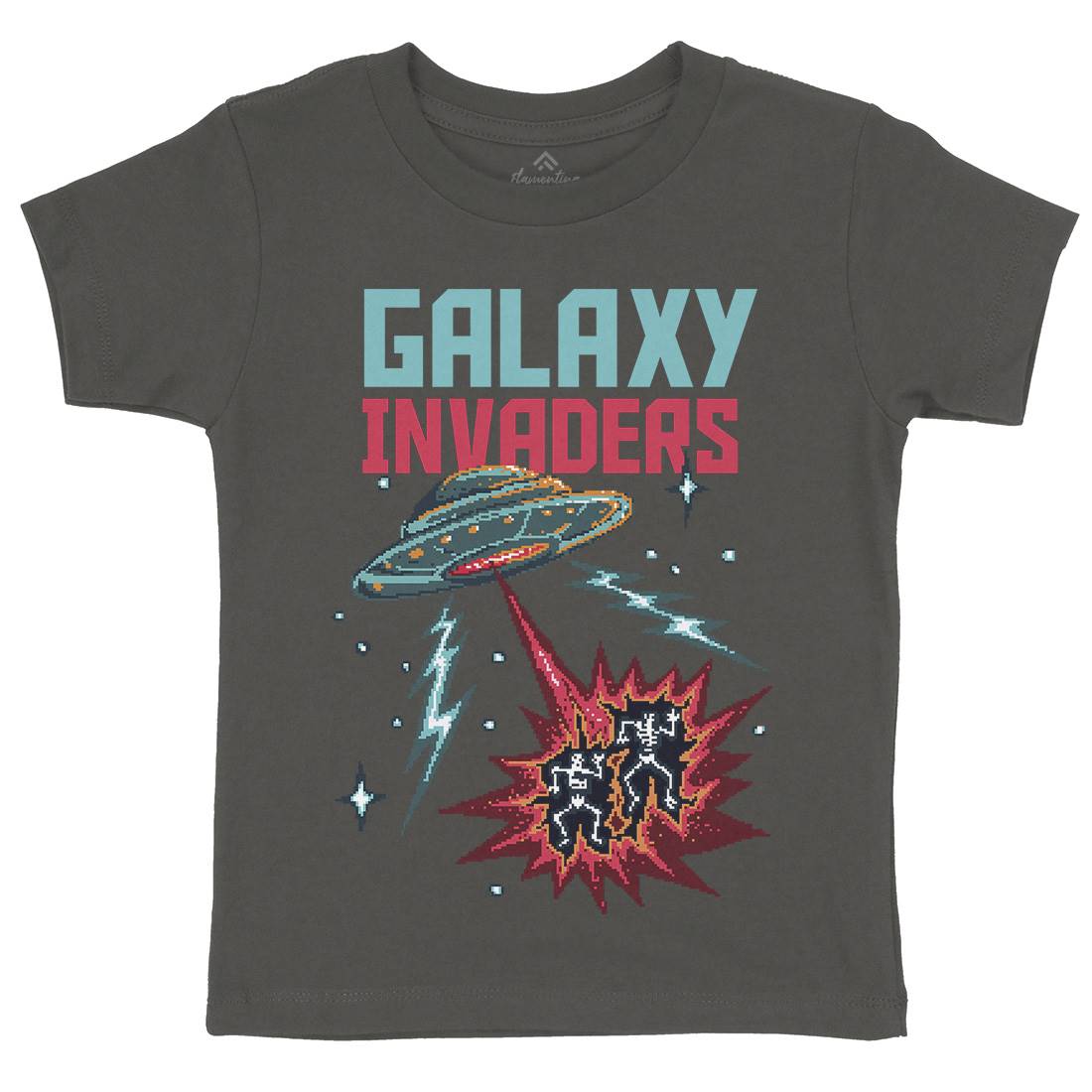 Invaders Kids Crew Neck T-Shirt Space B900