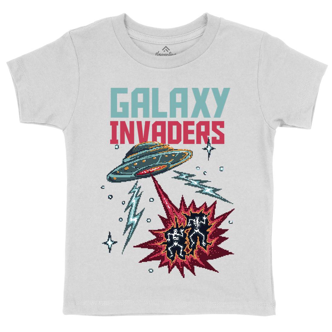 Invaders Kids Organic Crew Neck T-Shirt Space B900
