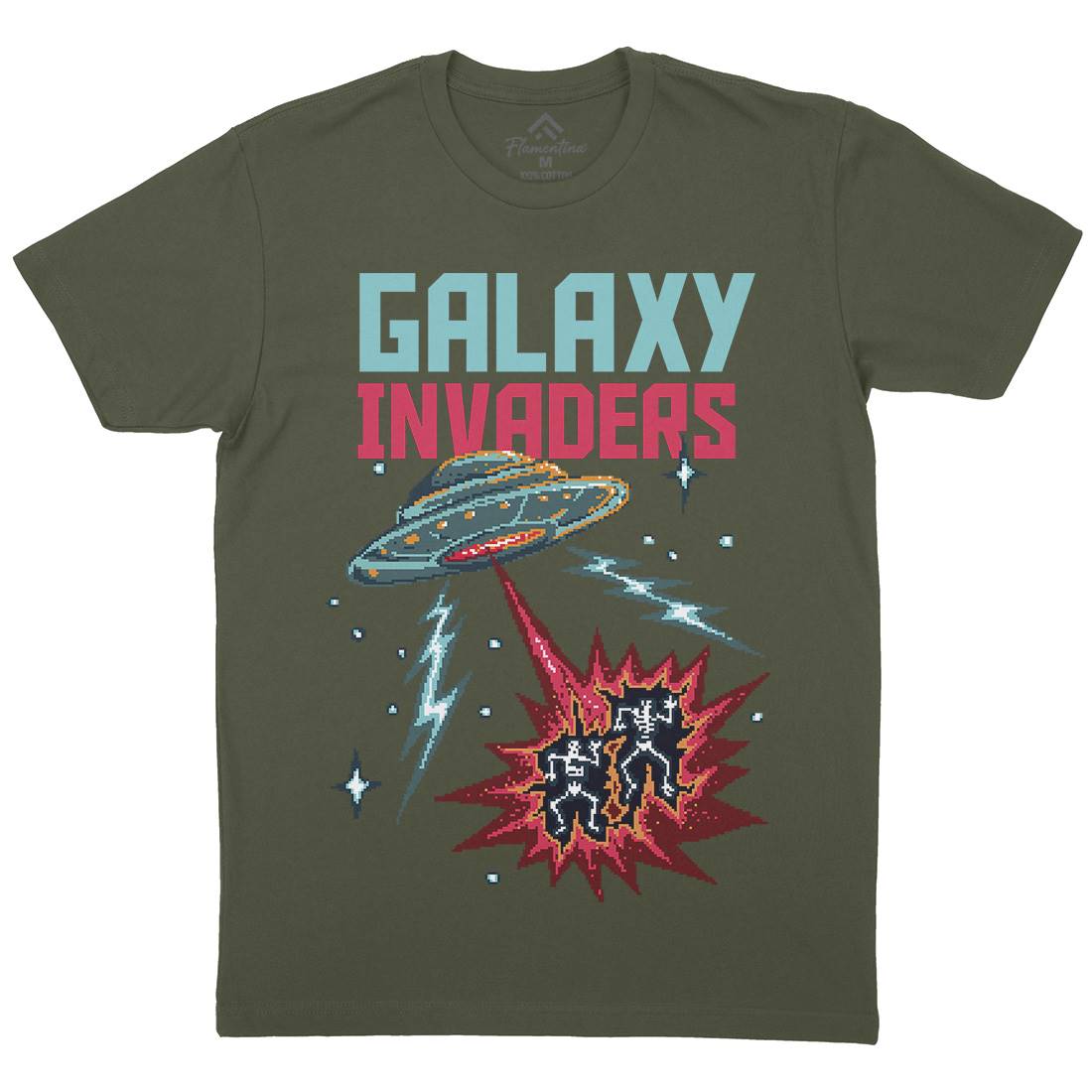 Invaders Mens Crew Neck T-Shirt Space B900