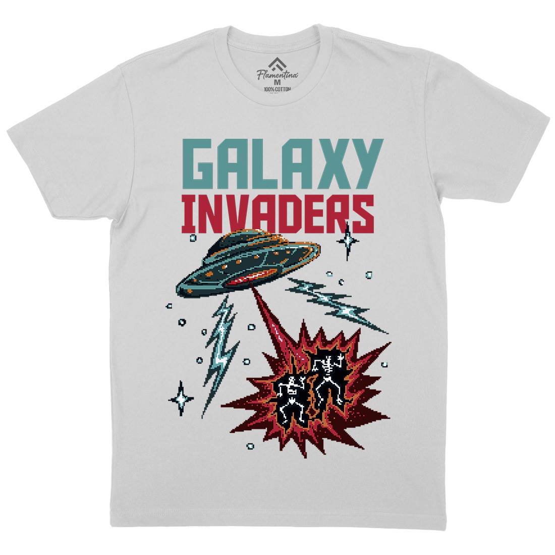 Invaders Mens Crew Neck T-Shirt Space B900