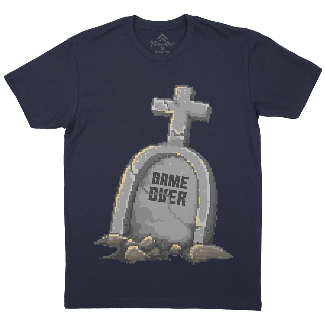 Game Over Mens Organic Crew Neck T-Shirt Geek B901