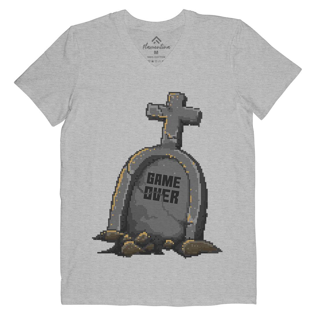 Game Over Mens V-Neck T-Shirt Geek B901