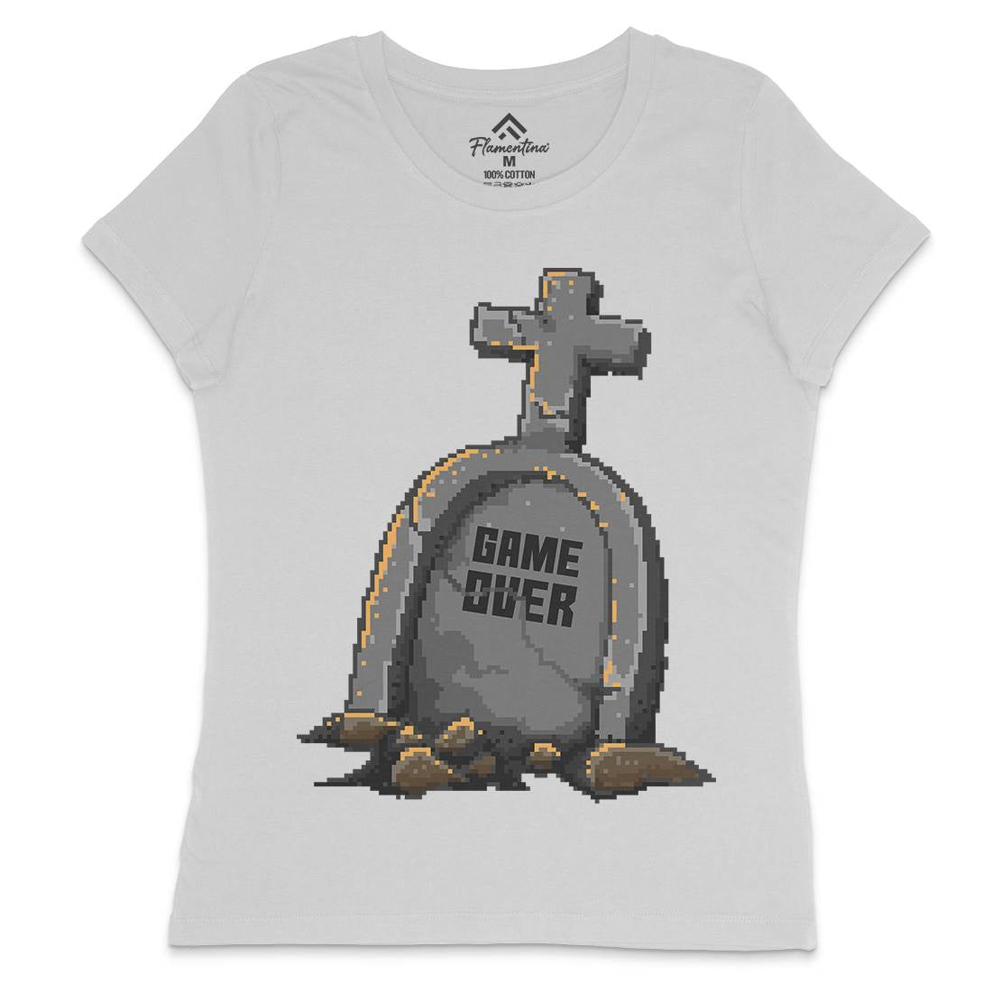Game Over Womens Crew Neck T-Shirt Geek B901
