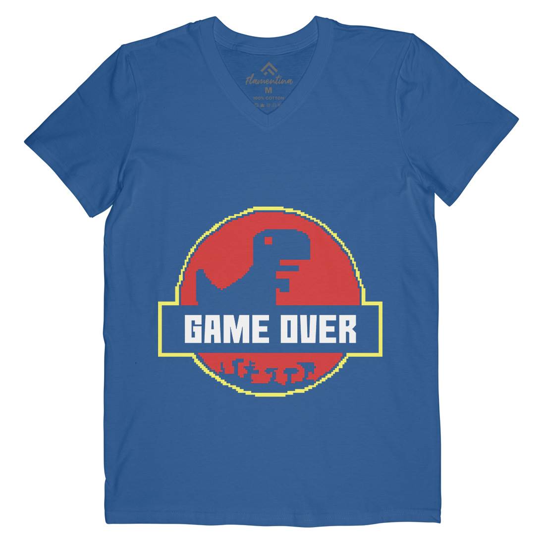 Game Over Park Mens V-Neck T-Shirt Geek B903