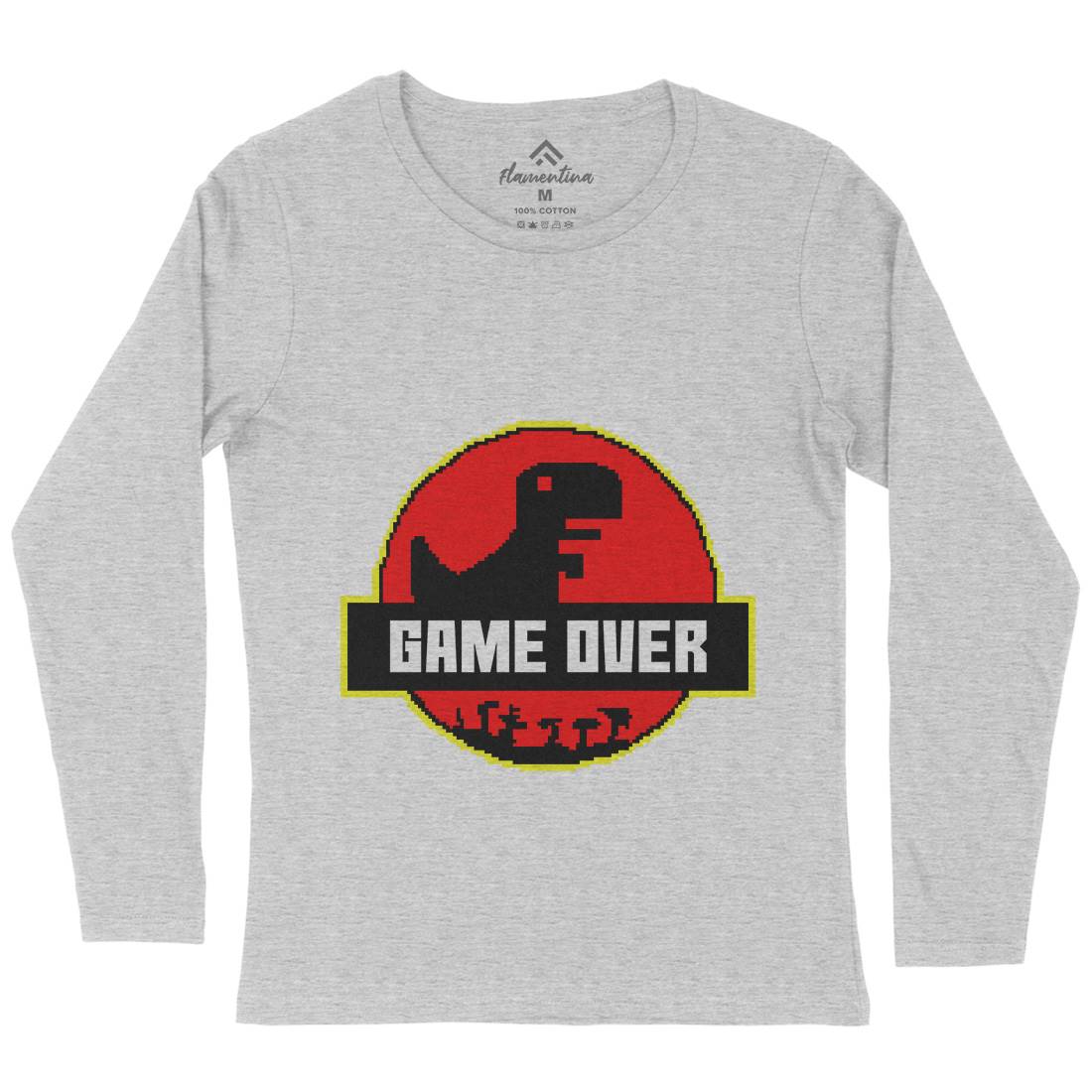 Game Over Park Womens Long Sleeve T-Shirt Geek B903