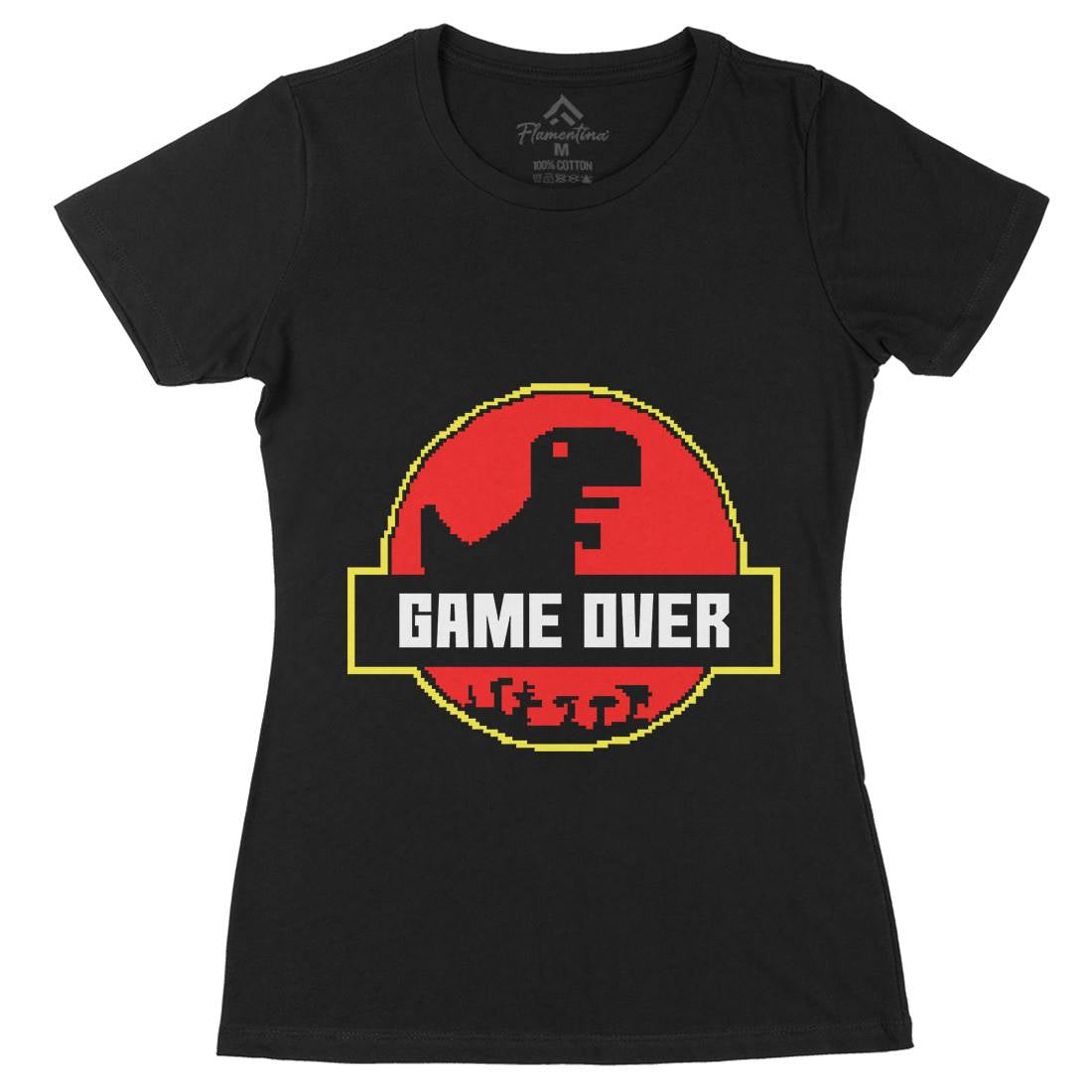 Game Over Park Womens Organic Crew Neck T-Shirt Geek B903