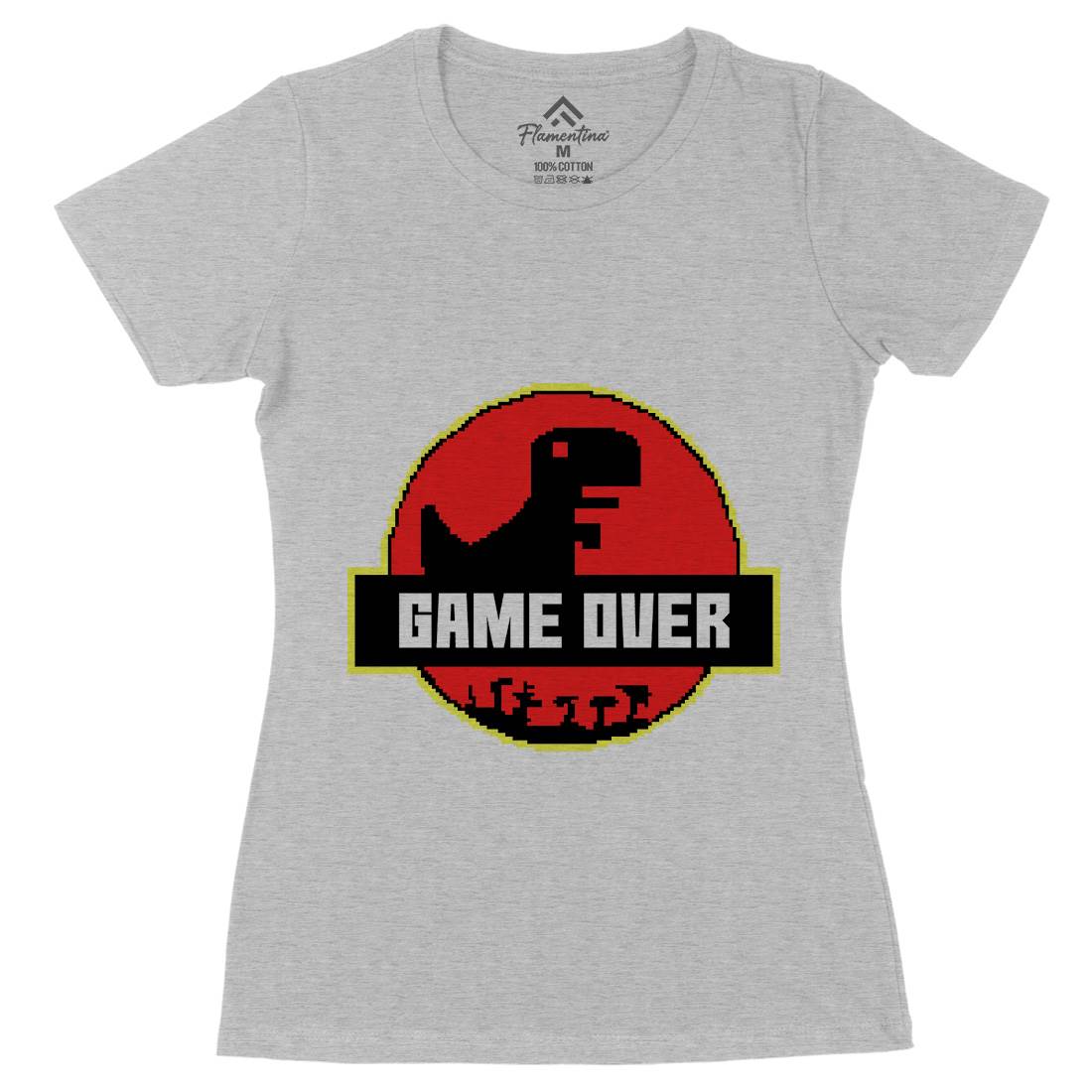 Game Over Park Womens Organic Crew Neck T-Shirt Geek B903
