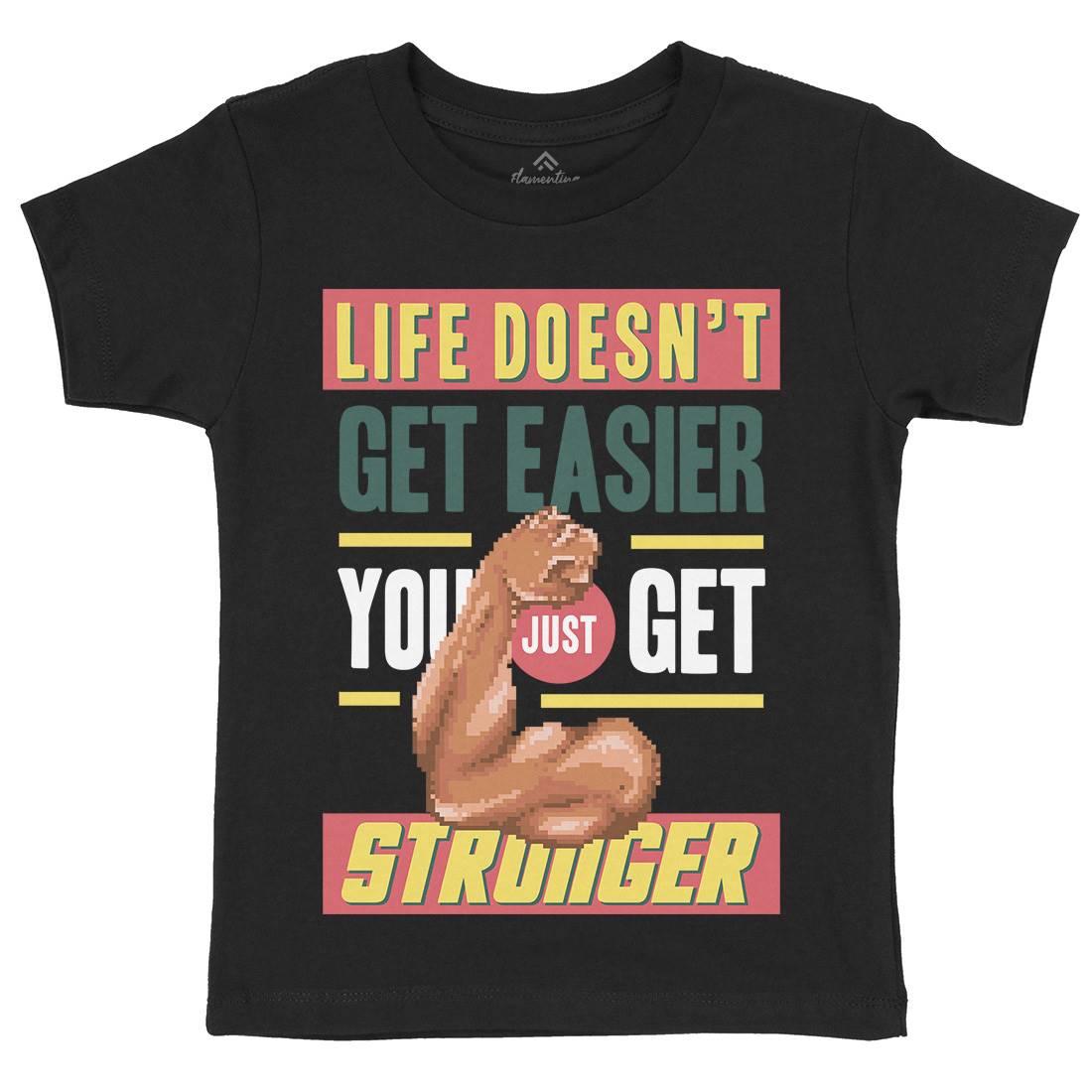 Get Stronger Kids Organic Crew Neck T-Shirt Gym B904