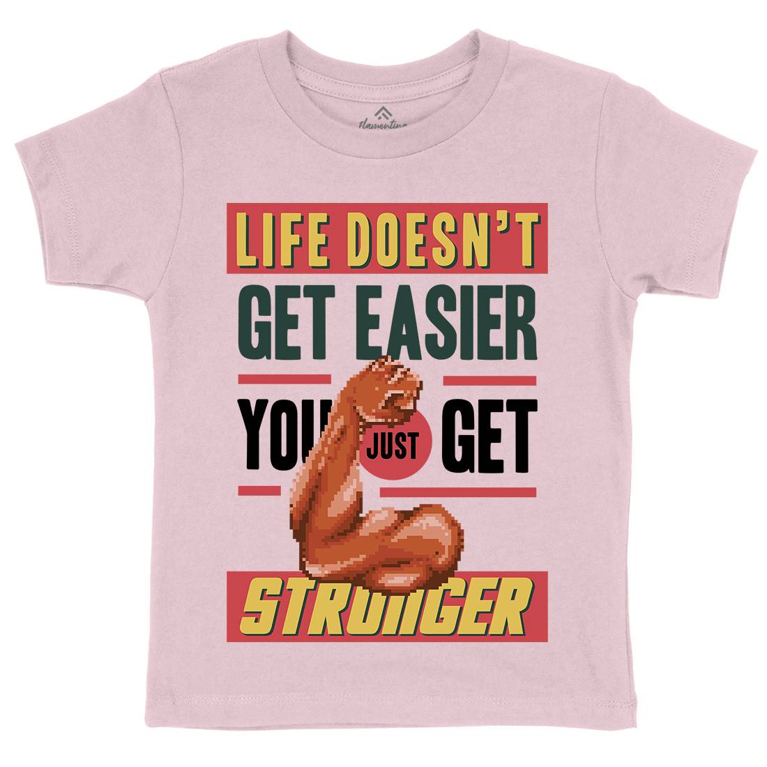Get Stronger Kids Crew Neck T-Shirt Gym B904