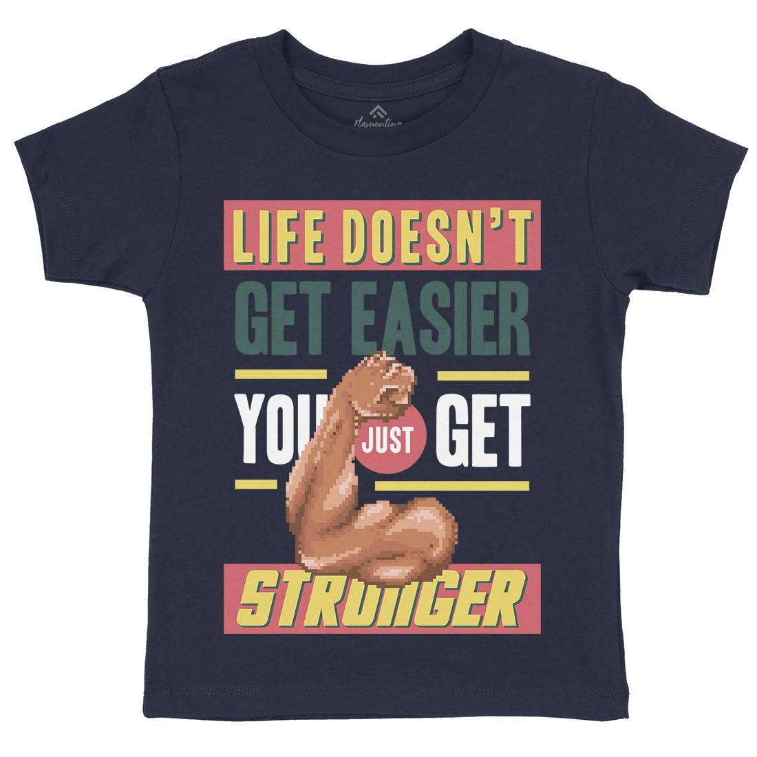 Get Stronger Kids Crew Neck T-Shirt Gym B904