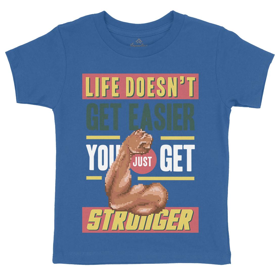 Get Stronger Kids Organic Crew Neck T-Shirt Gym B904