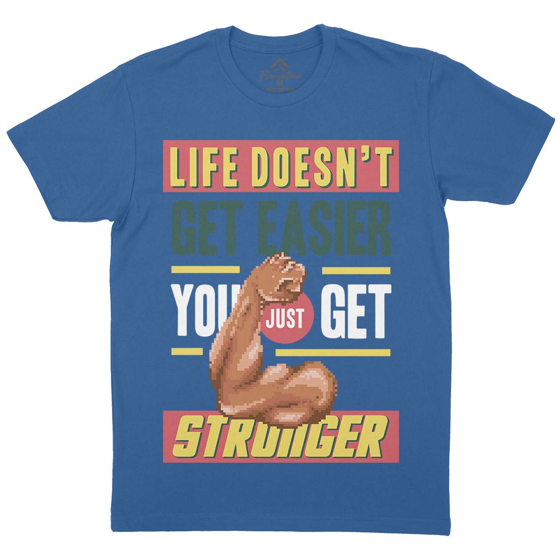 Get Stronger Mens Organic Crew Neck T-Shirt Gym B904
