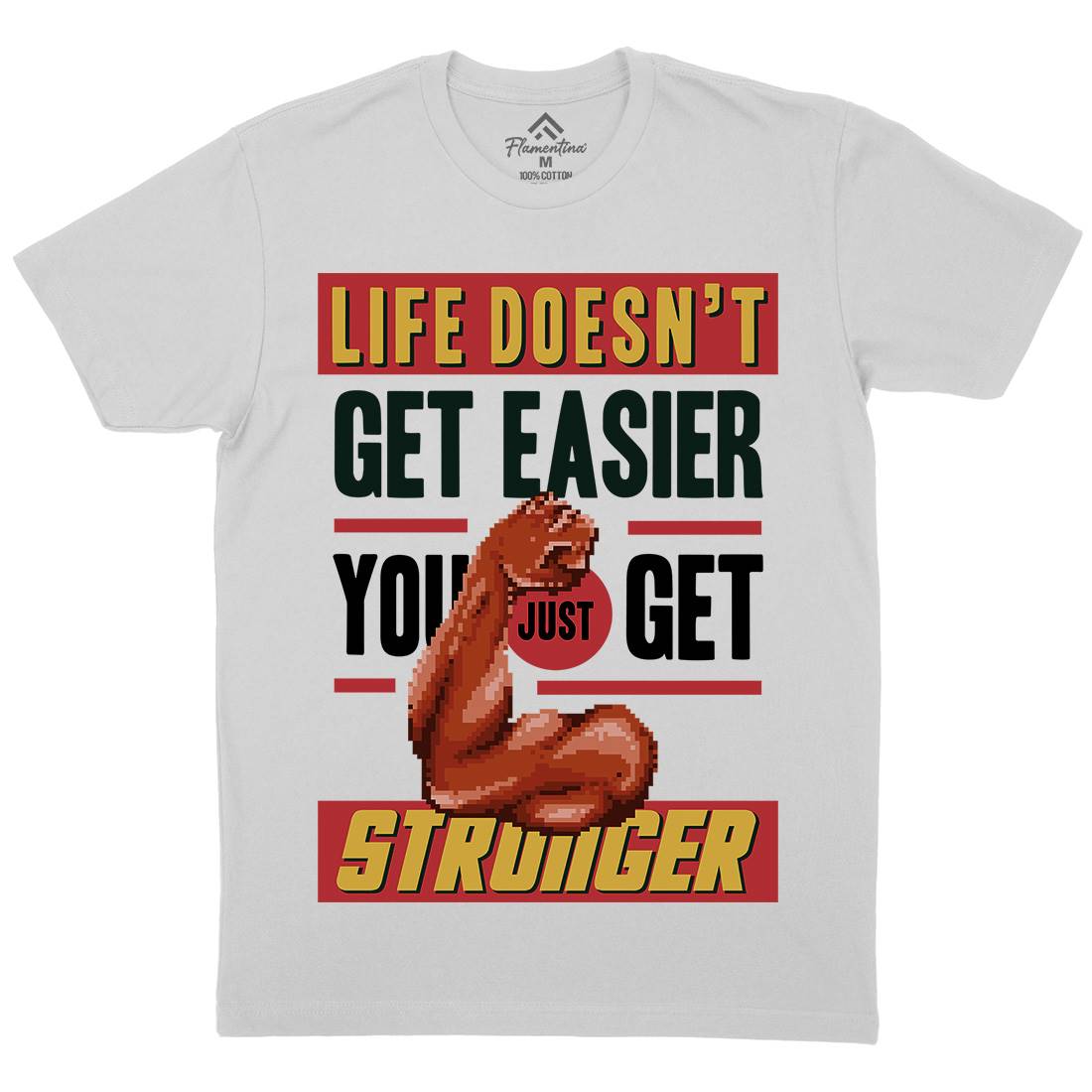 Get Stronger Mens Crew Neck T-Shirt Gym B904