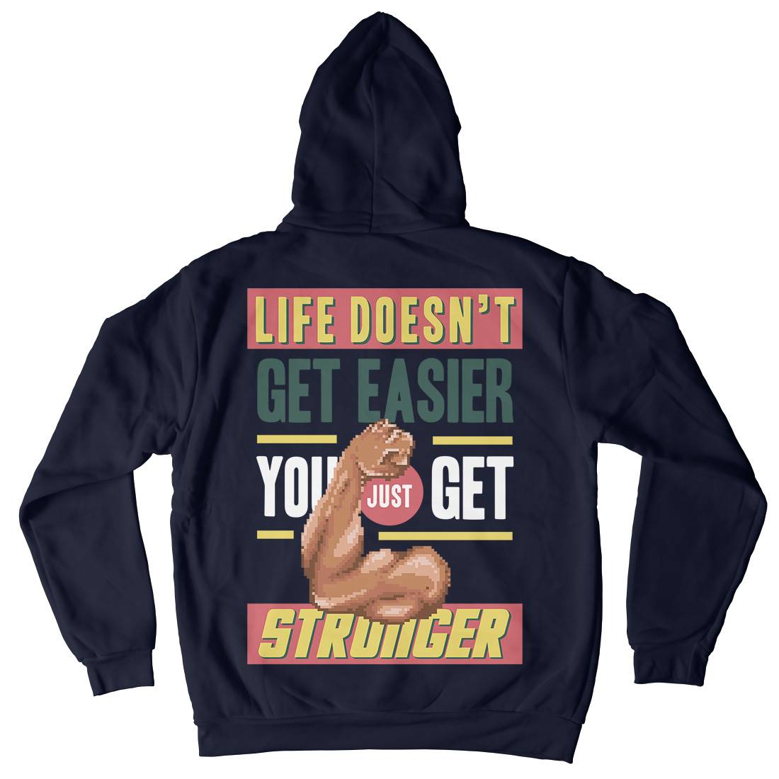 Get Stronger Mens Hoodie With Pocket Gym B904