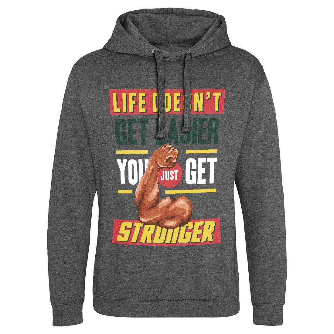 Get Stronger Mens Hoodie Without Pocket Gym B904