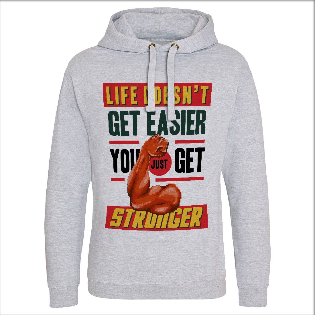 Get Stronger Mens Hoodie Without Pocket Gym B904