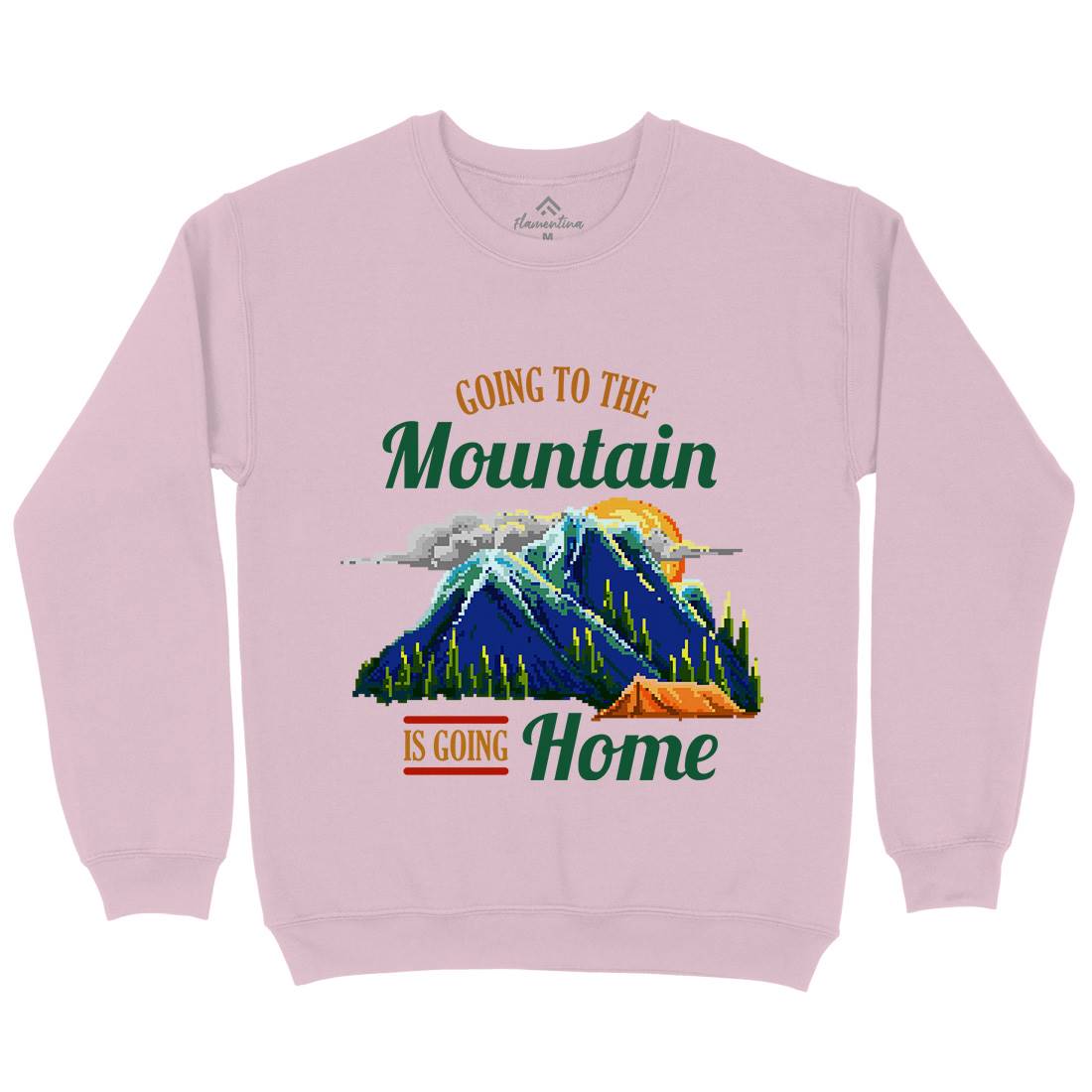 Going To The Mountain Kids Crew Neck Sweatshirt Nature B905