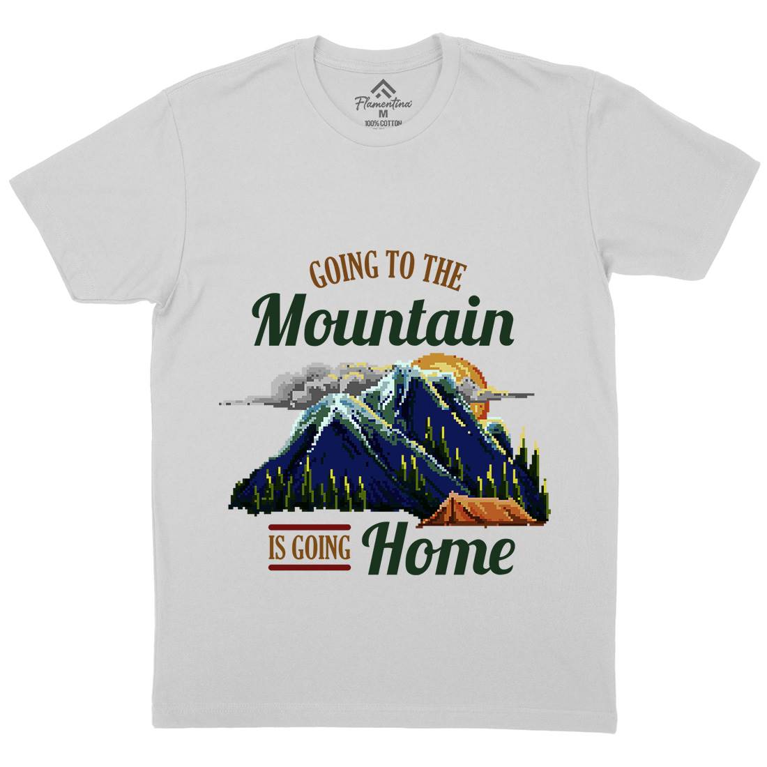 Going To The Mountain Mens Crew Neck T-Shirt Nature B905