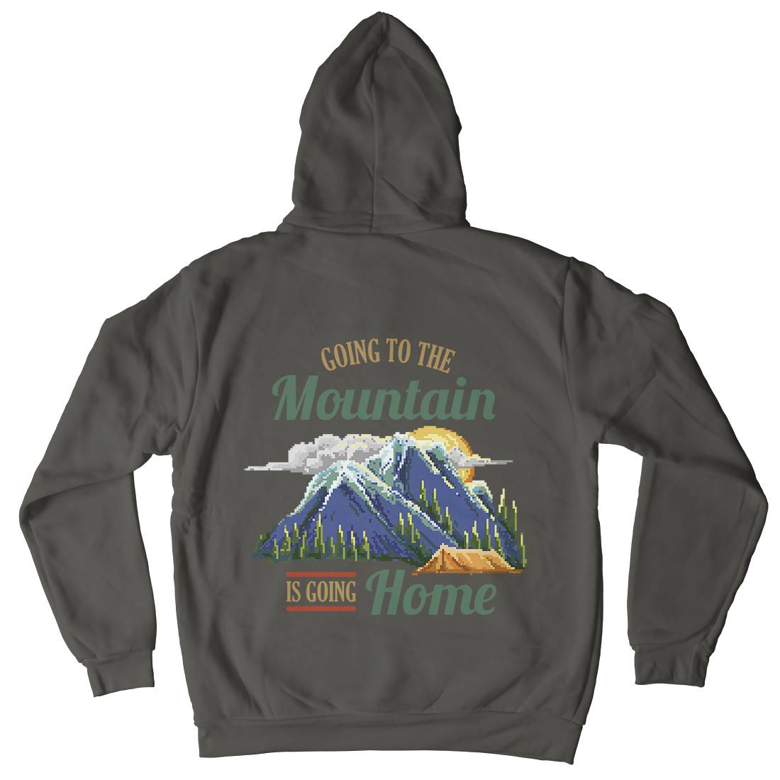 Going To The Mountain Mens Hoodie With Pocket Nature B905