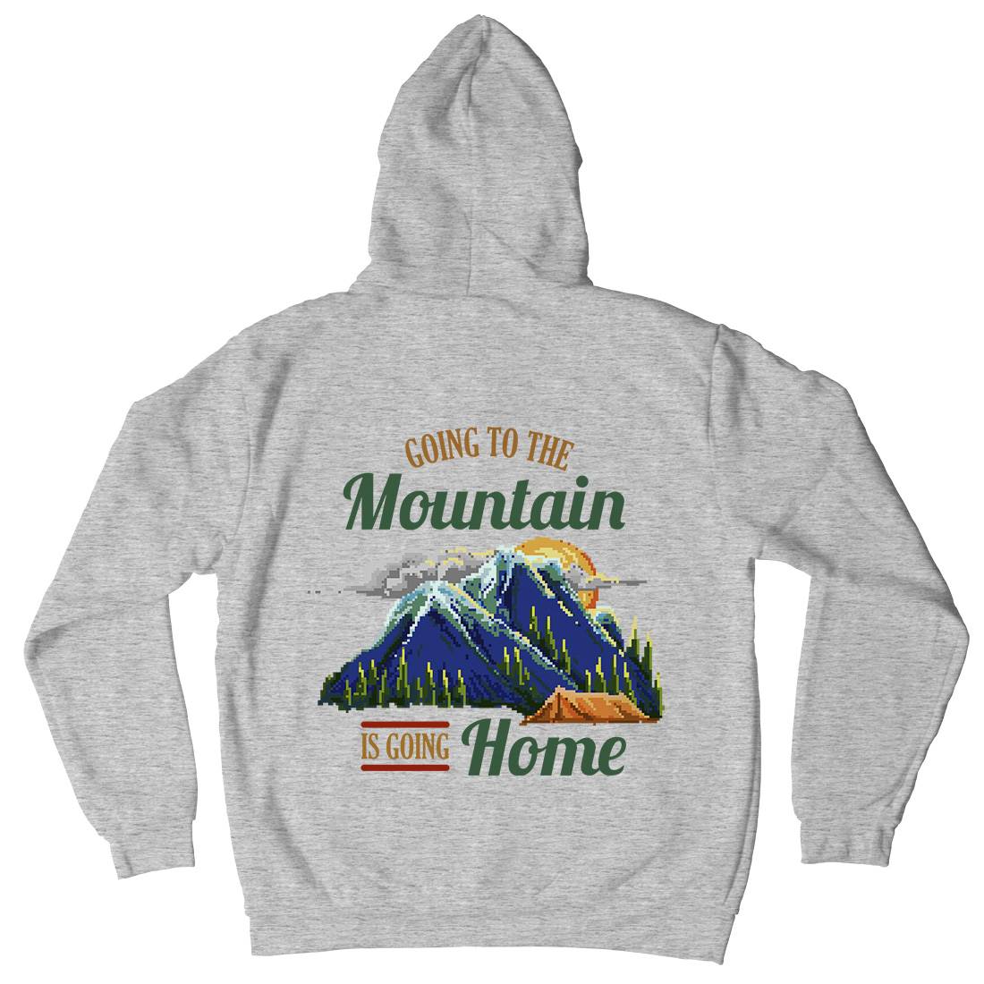Going To The Mountain Mens Hoodie With Pocket Nature B905