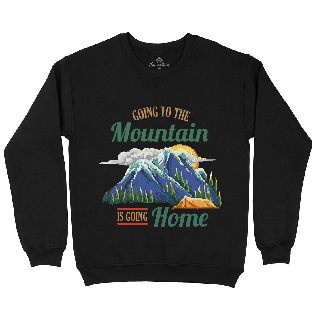 Going To The Mountain Kids Crew Neck Sweatshirt Nature B905