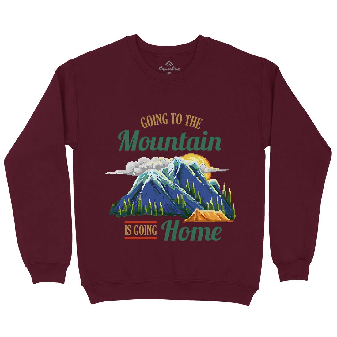 Going To The Mountain Mens Crew Neck Sweatshirt Nature B905