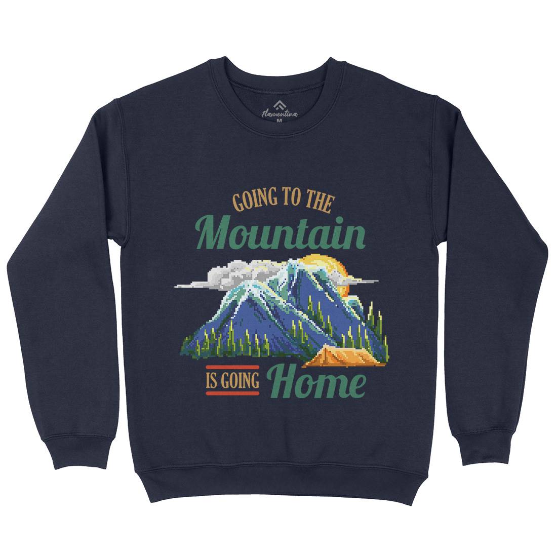 Going To The Mountain Mens Crew Neck Sweatshirt Nature B905