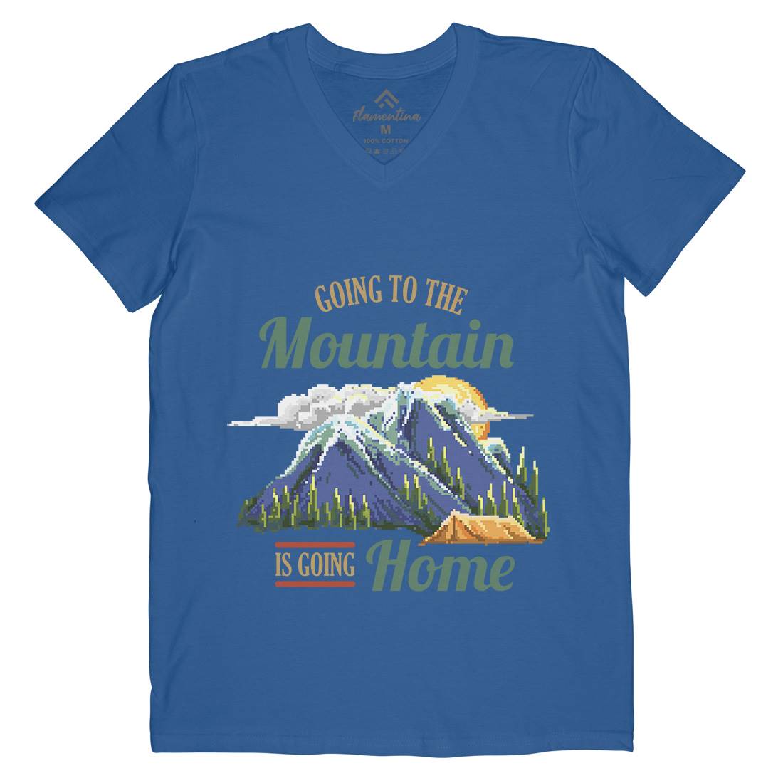 Going To The Mountain Mens V-Neck T-Shirt Nature B905