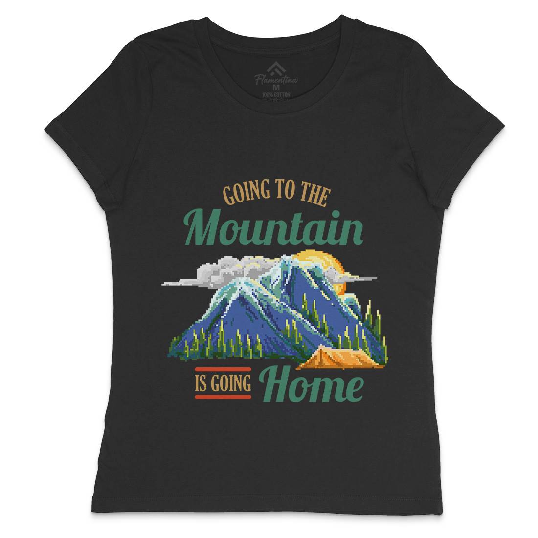 Going To The Mountain Womens Crew Neck T-Shirt Nature B905