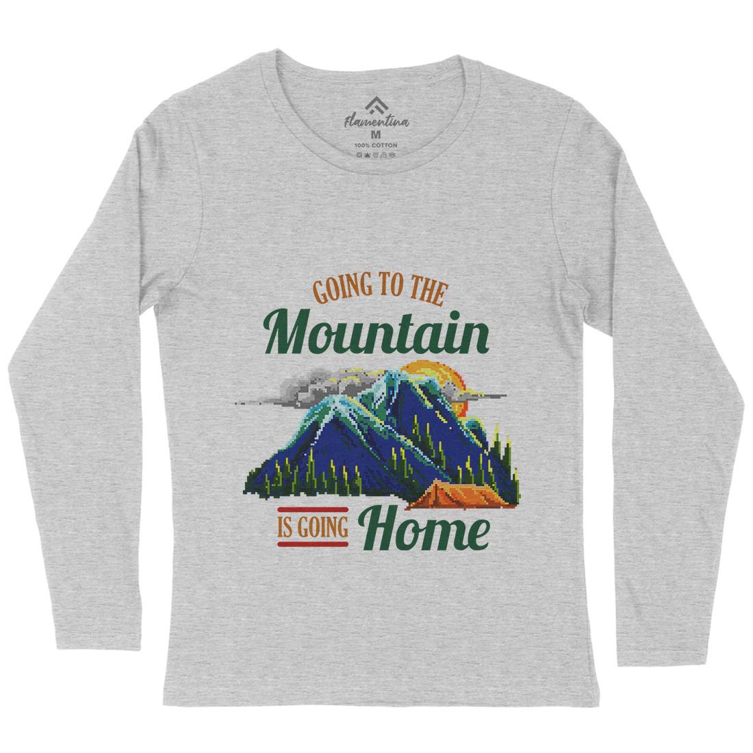 Going To The Mountain Womens Long Sleeve T-Shirt Nature B905