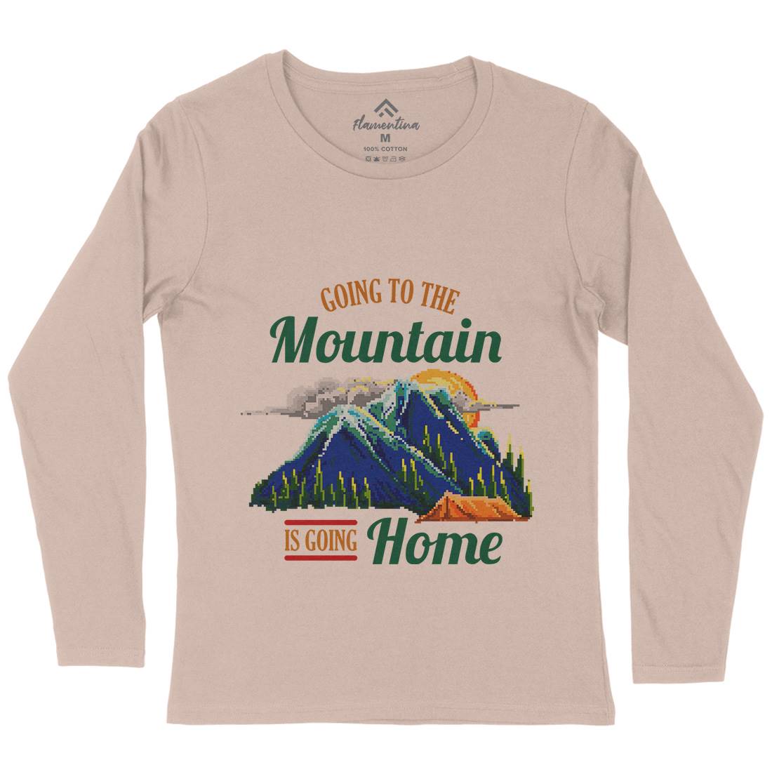 Going To The Mountain Womens Long Sleeve T-Shirt Nature B905