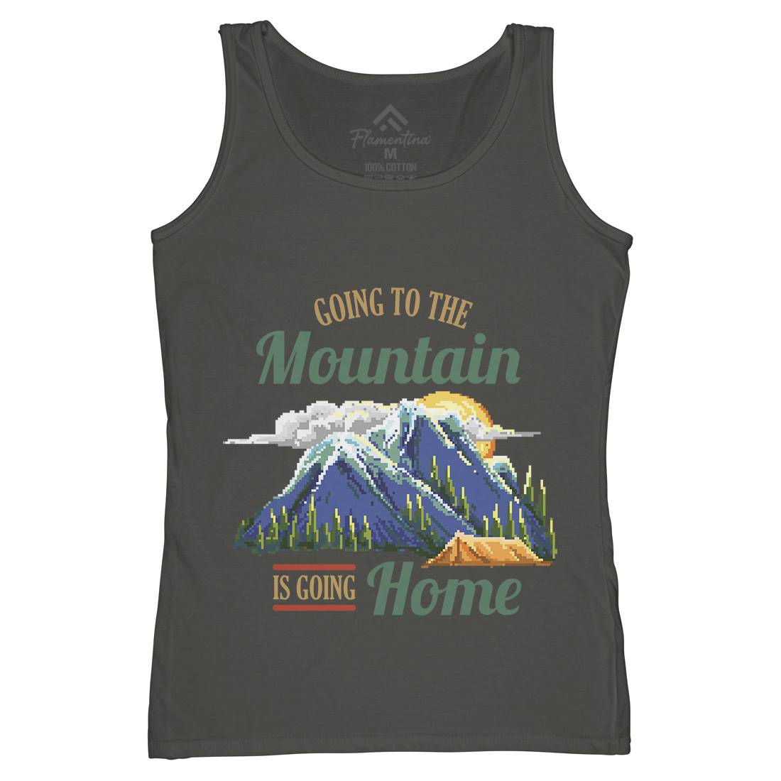 Going To The Mountain Womens Organic Tank Top Vest Nature B905