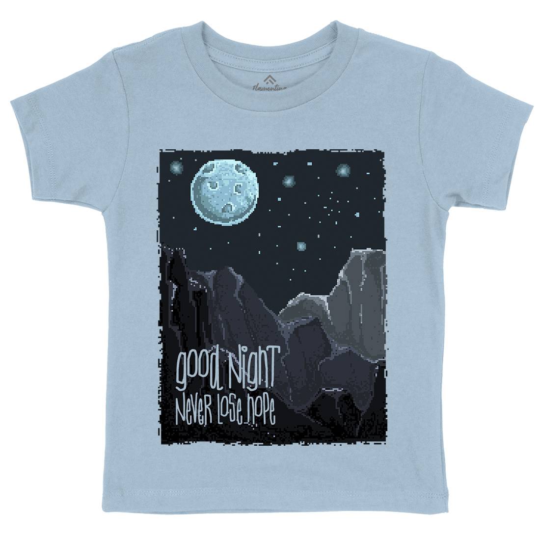 Good Night Kids Organic Crew Neck T-Shirt Space B906