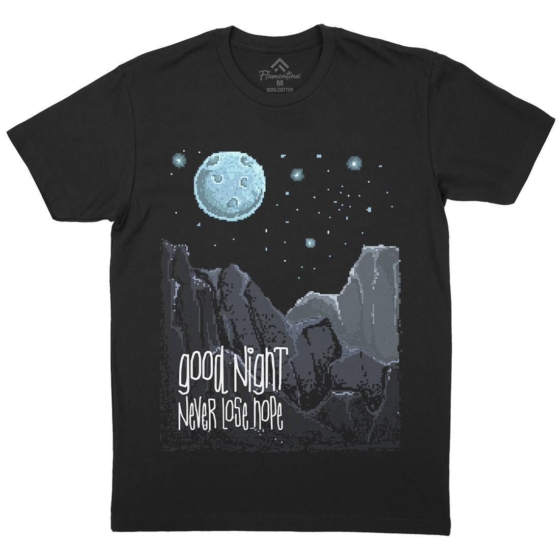 Good Night Mens Crew Neck T-Shirt Space B906