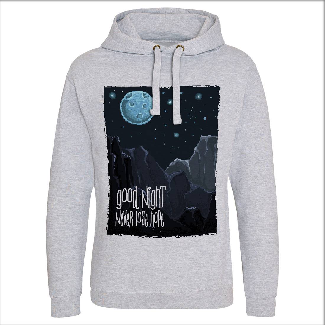 Good Night Mens Hoodie Without Pocket Space B906