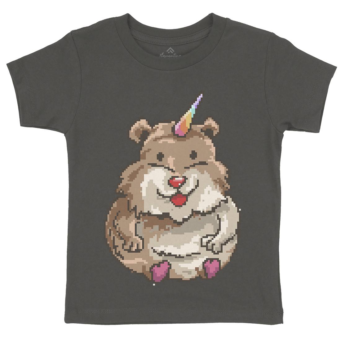 Hamster Unicorn Kids Crew Neck T-Shirt Animals B908