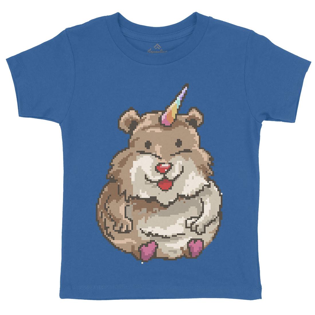 Hamster Unicorn Kids Crew Neck T-Shirt Animals B908