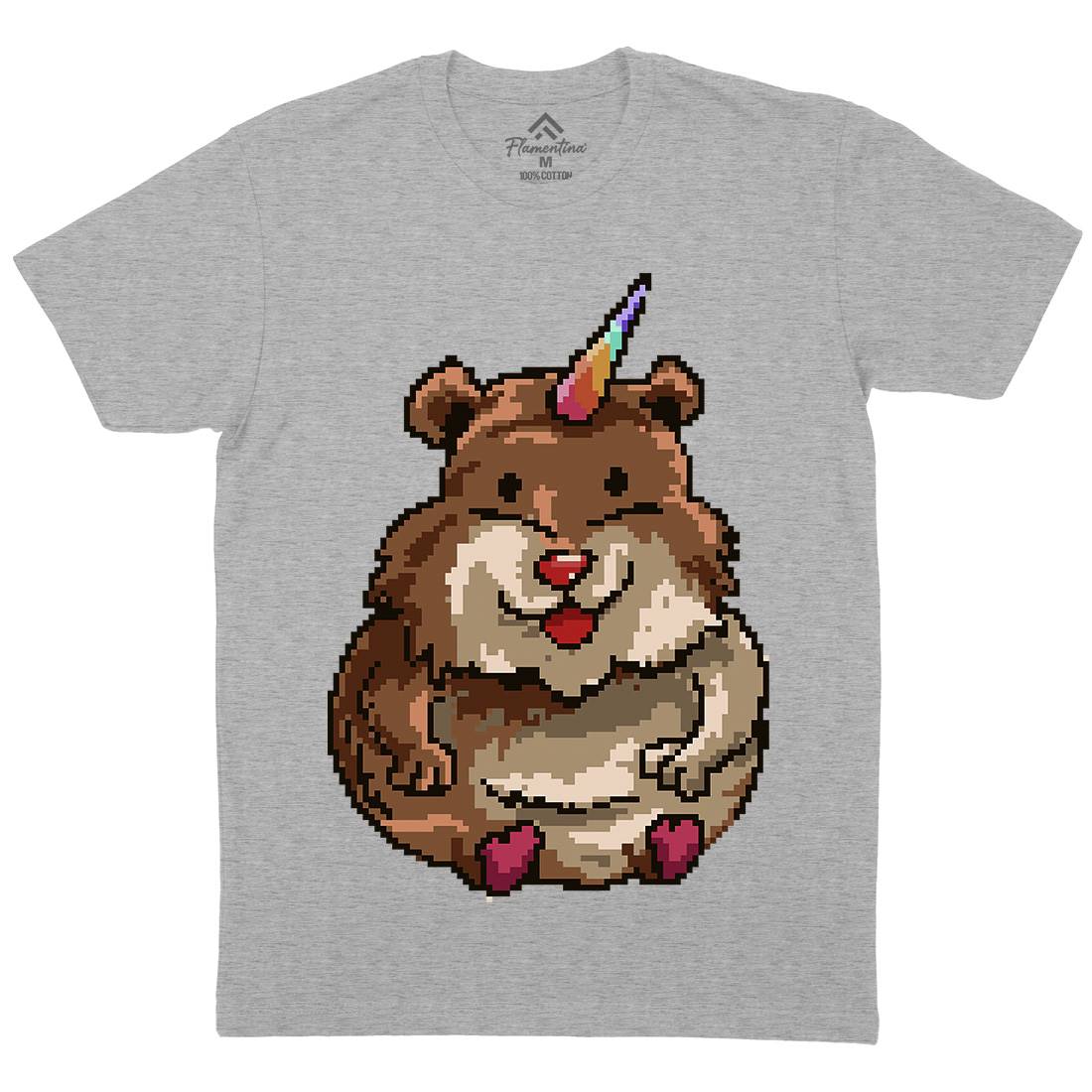 Hamster Unicorn Mens Crew Neck T-Shirt Animals B908