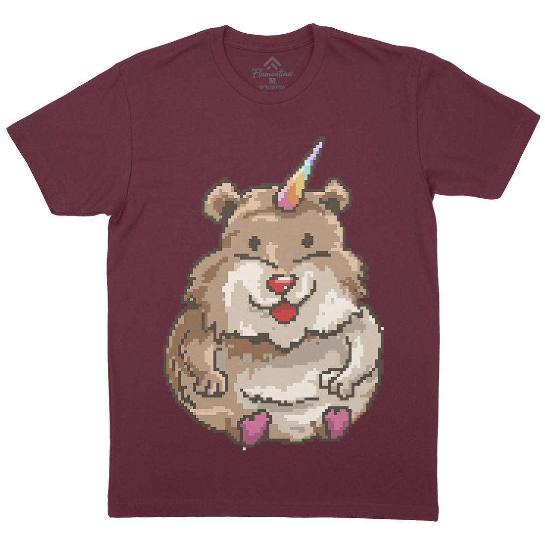 Hamster Unicorn Mens Crew Neck T-Shirt Animals B908