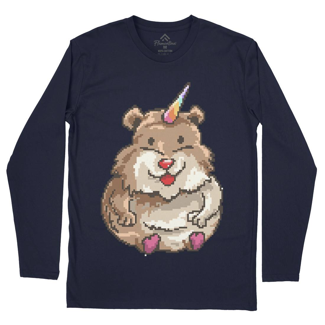 Hamster Unicorn Mens Long Sleeve T-Shirt Animals B908