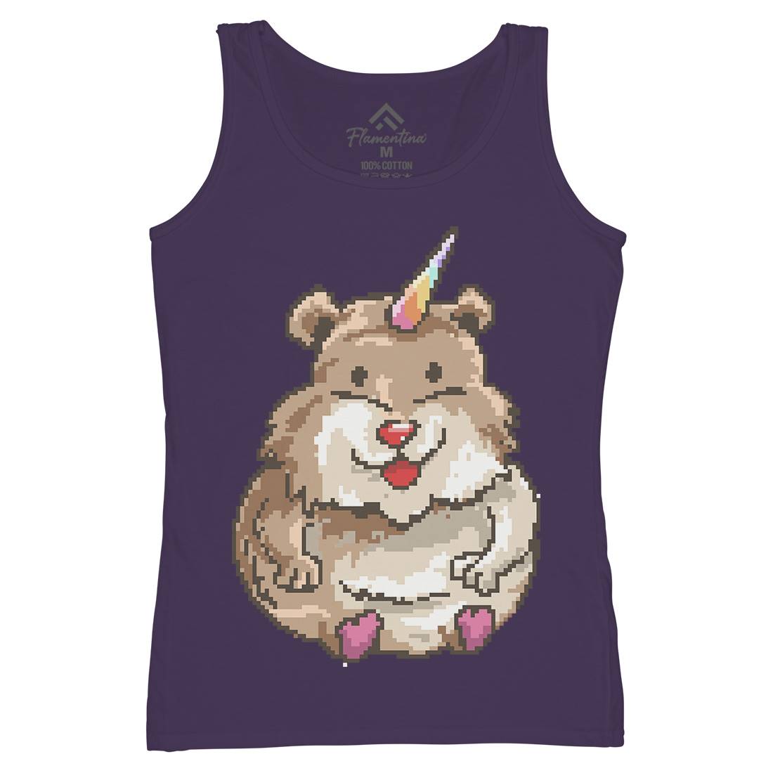 Hamster Unicorn Womens Organic Tank Top Vest Animals B908