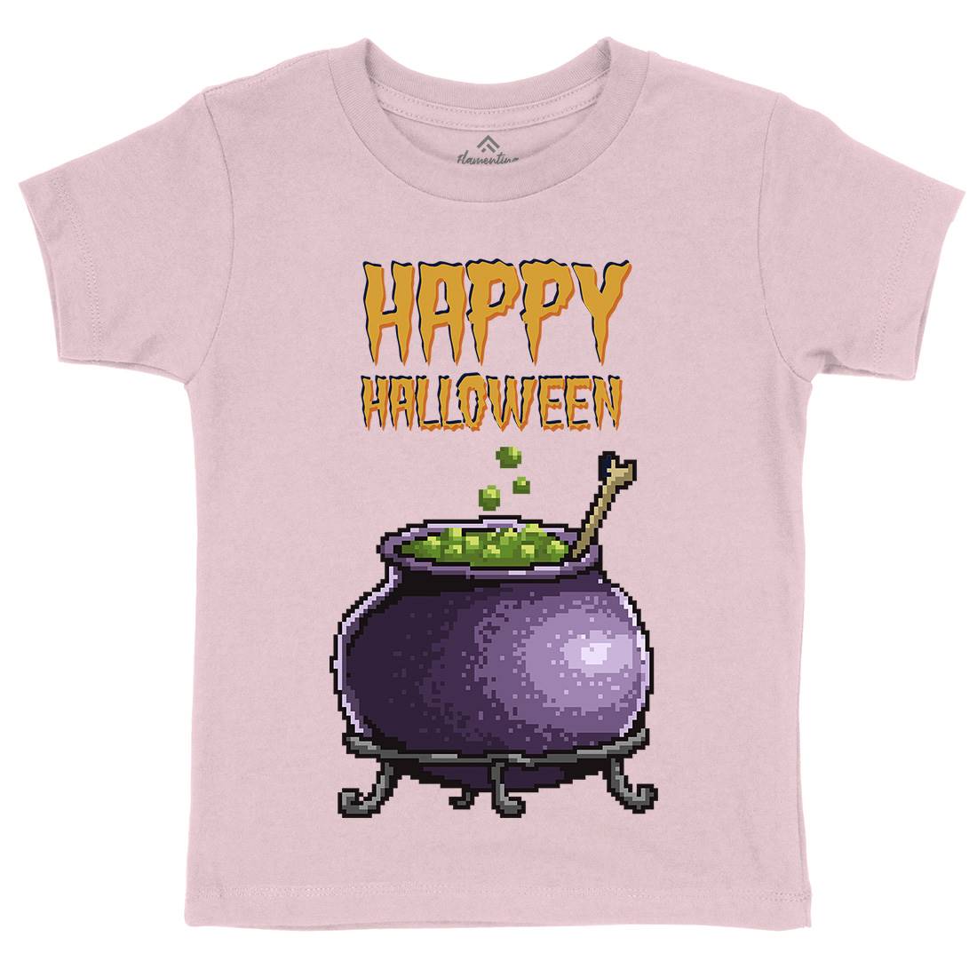 Happy Halloween Kids Organic Crew Neck T-Shirt Horror B909