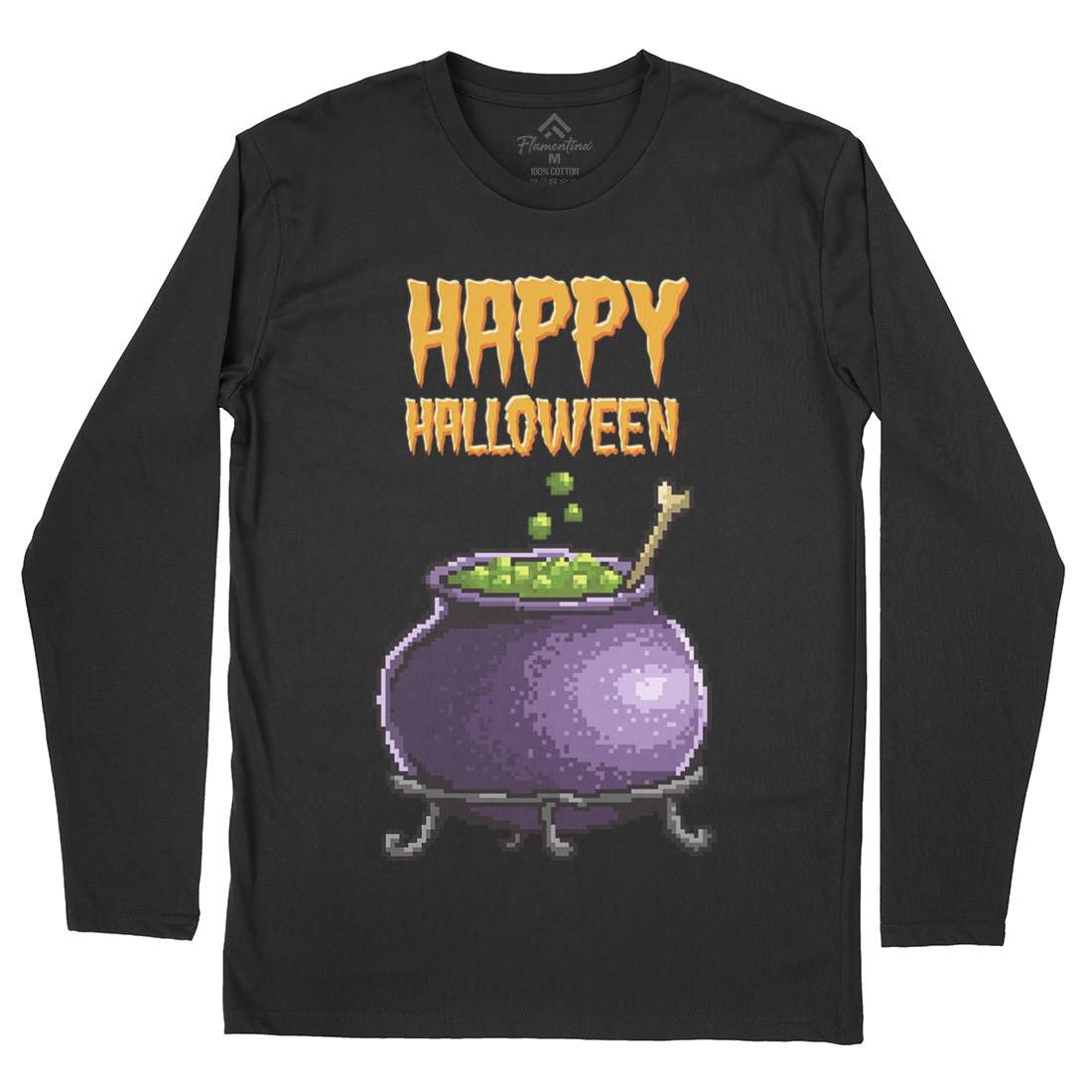 Happy Halloween Mens Long Sleeve T-Shirt Horror B909
