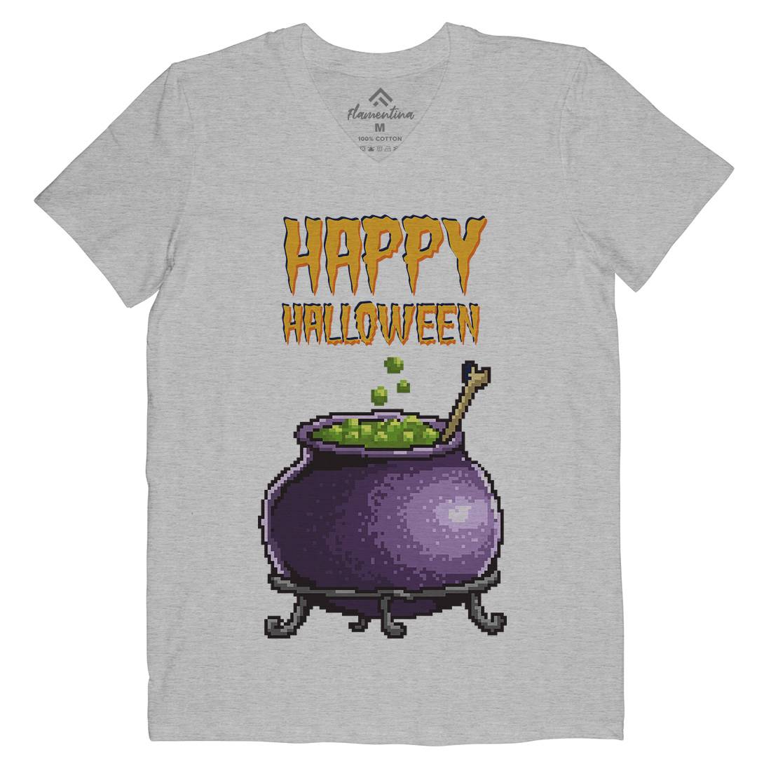 Happy Halloween Mens V-Neck T-Shirt Horror B909