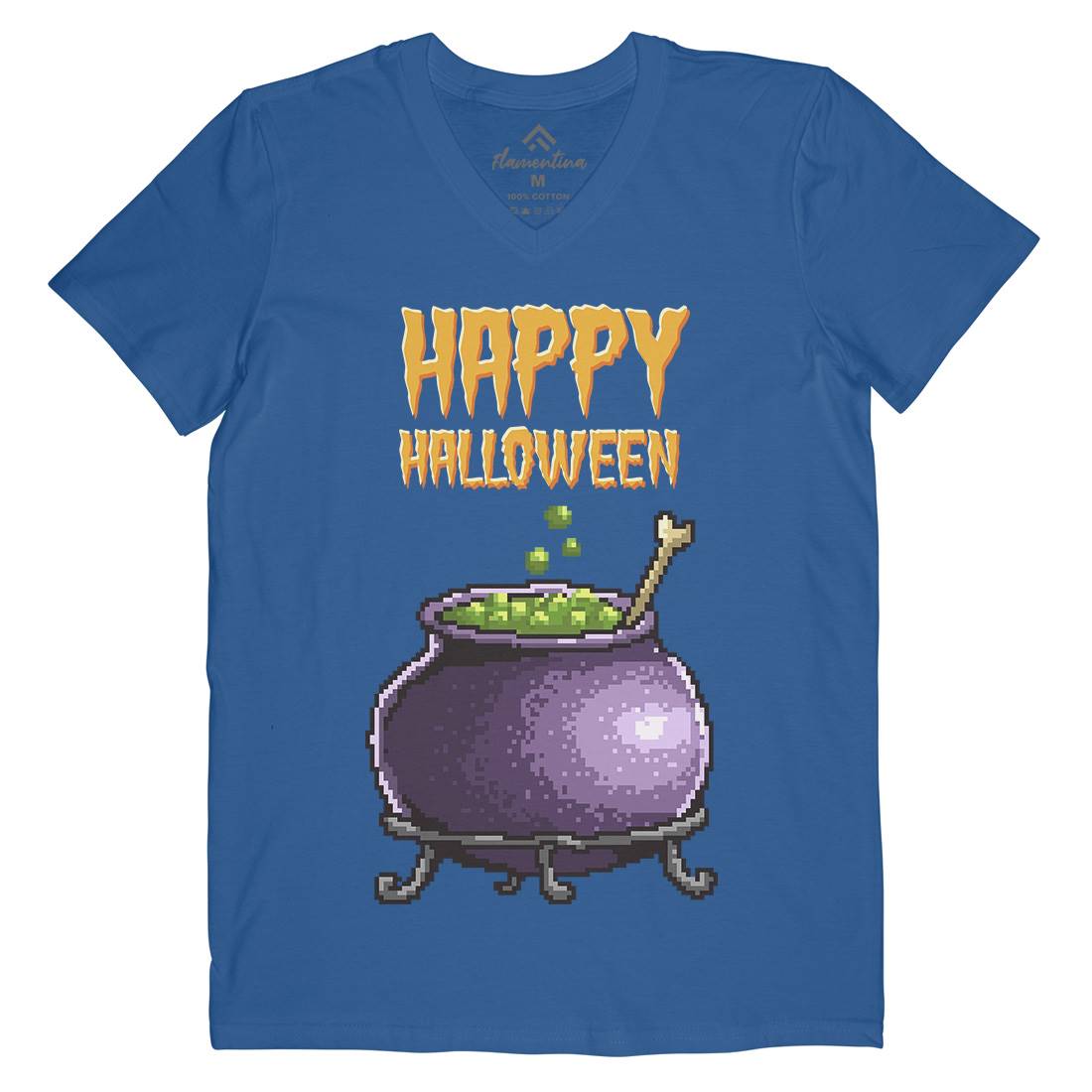 Happy Halloween Mens V-Neck T-Shirt Horror B909